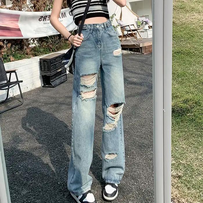 Pantalon en Jean déchiré pour filles épicées