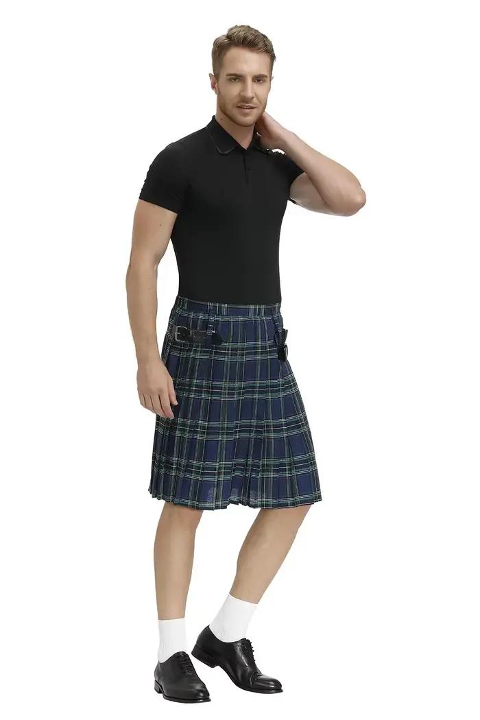 Jupe plissée kilt écossais avant-garde homme polyvalente pour punk hip-hop et occasions spéciales