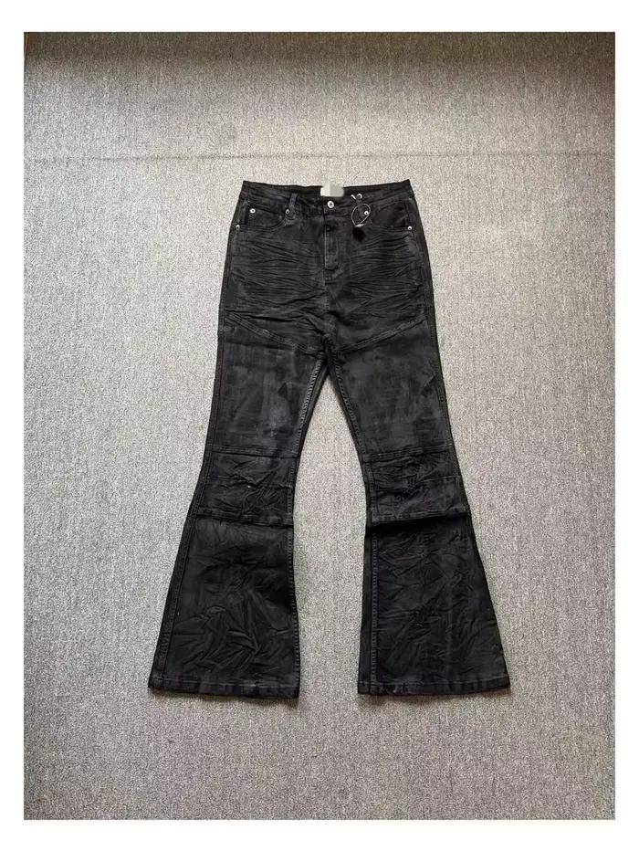 Jeans décontractés amples noirs gothiques rétro pour hommes et femmes