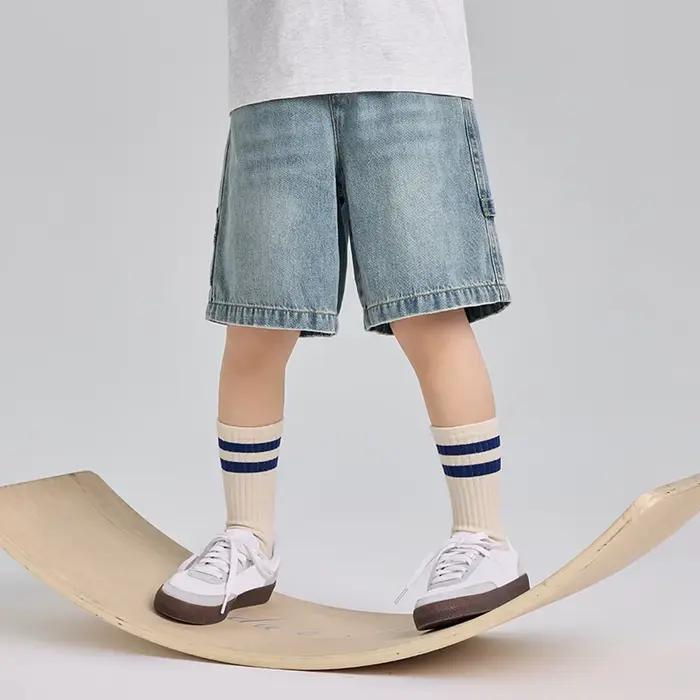 Shorts en jean à jambes larges pour garçons Dave Bella