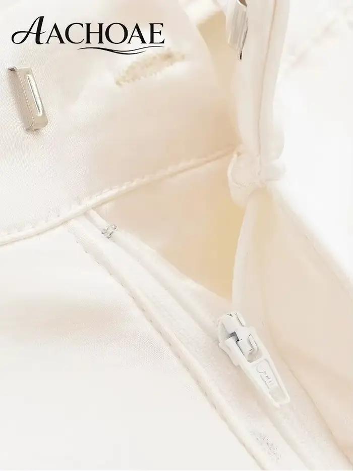 AACHOAE Pantalon Palazzo à Jambes Larges pour Femme