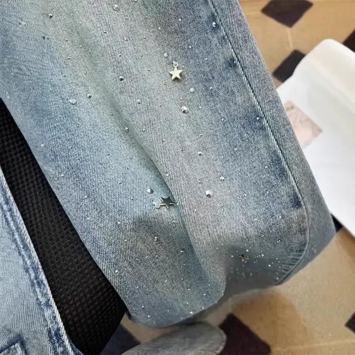 Jean bleu en Denim pour femmes