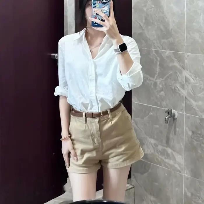 Short droit en Denim extensible pour femmes