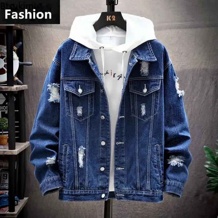 2026 Hommes Vintage Denim Veste Printemps Automne Beau Ample Décontracté Veste Mode Haut De Rue Classique Jean Manteaux Mâle Occasions Spéciales Casual Sportives