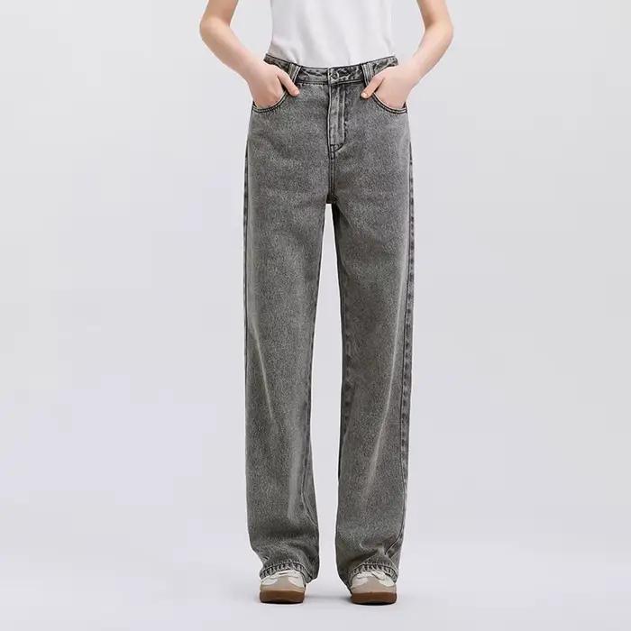 Semir-Jeans à jambes larges en pur coton pour femmes