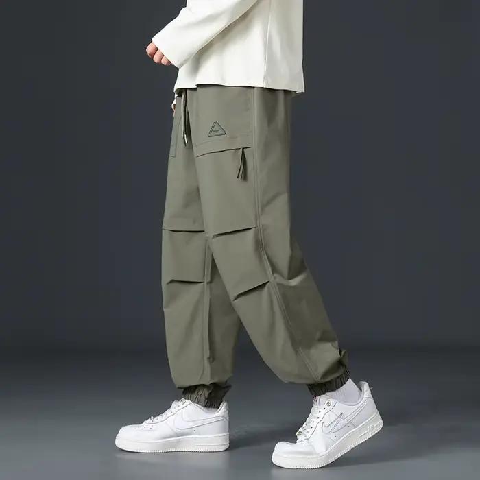 Pantalon de liaison de jambe de marque américaine rétro à la mode pour hommes décontracté fonctionnel parachutistes
