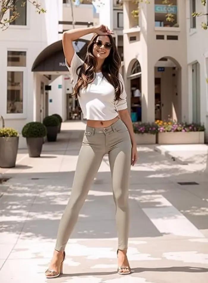 Jeans extensibles décontractés pour femmes