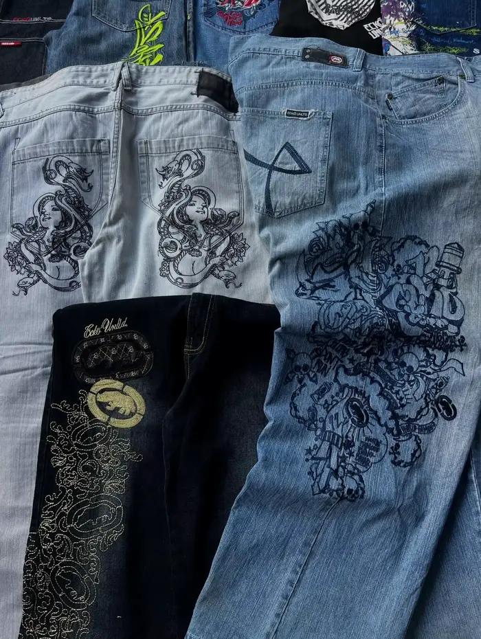 Jeans baggy vintage Y2K pour hommes