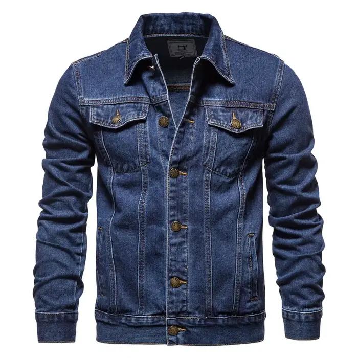 Veste en jean hommes mode moto