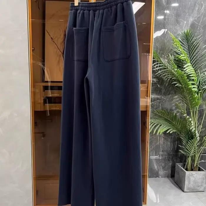 Mode lourd Vintage Denim pantalon femmes tout-match décontracté nouveau jean taille élastique ample droite jambe large
