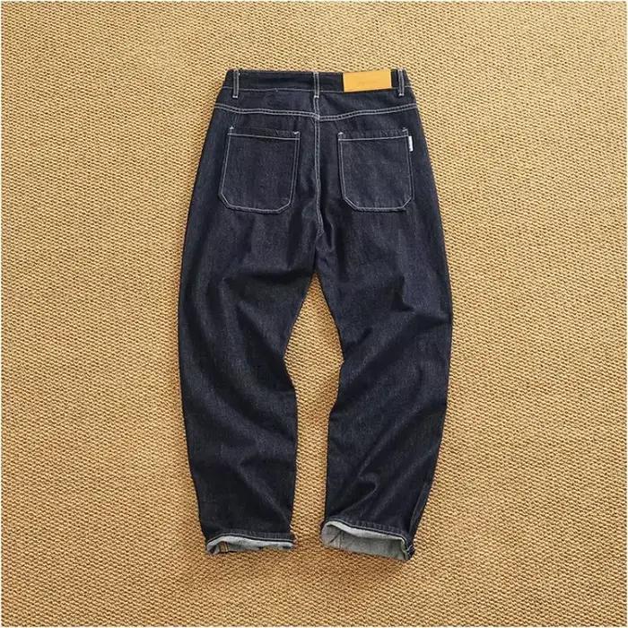 Jean en denim pour hommes, processus anti-décoloration, coton doux et respirant, couleur primaire, pantalon cône droit, tendance, nouvelle collection été, décontracté, quatre saisons
