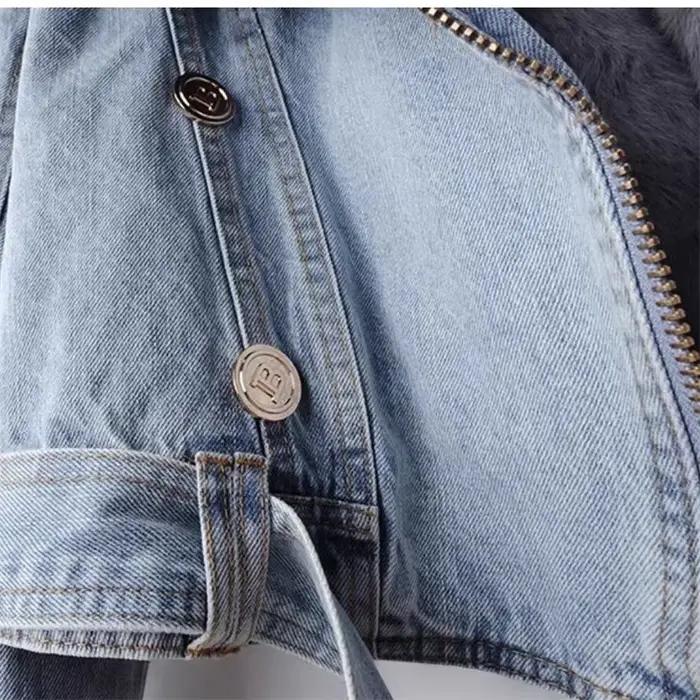 Veste d'hiver en jean avec manteau de Cowboy chaud en polaire pour femme nouvelle doublure intérieure en fausse