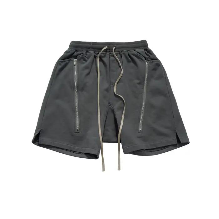 Short éponge à double fermeture éclair pour homme
