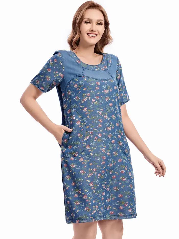 Robe de mode en jean d'été tissée grande taille pour femmes