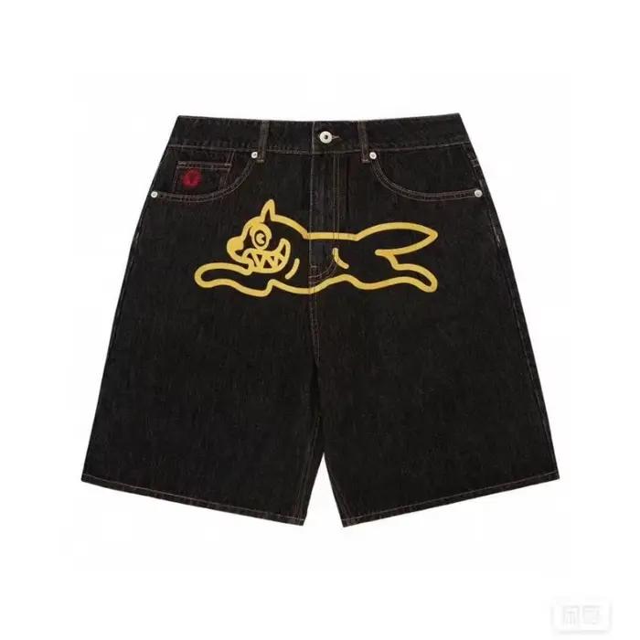 Y2k Streetwear Jean Shorts de sport pour hommes décontracté mode esthétique motif imprimé pantalon de survêtement ample