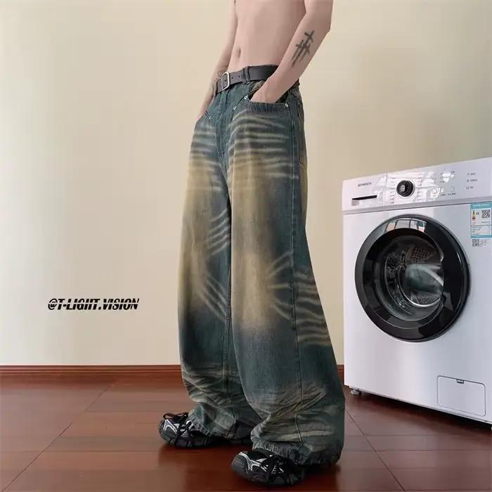 DistMurcia-Jean Bleu à Jambes Larges pour Homme