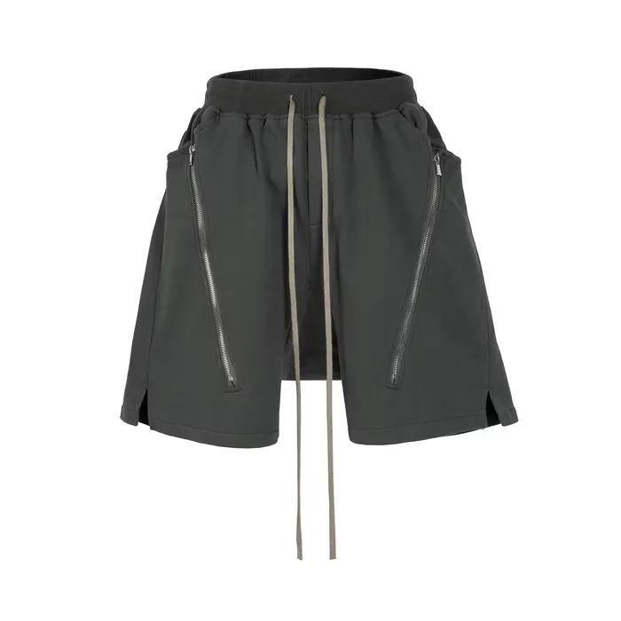 Short éponge à double fermeture éclair pour homme