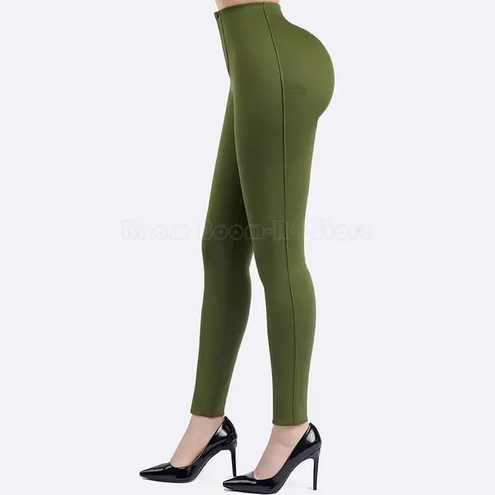 Pantalon taille haute à jambes fines pour femmes