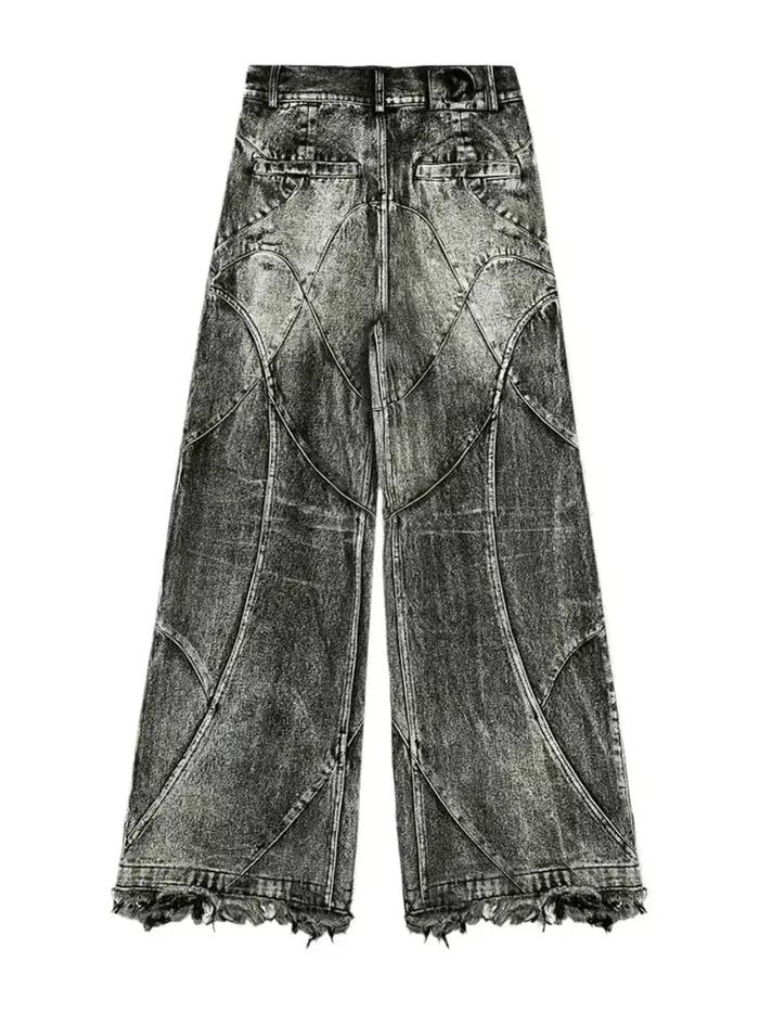 Jeans vintage Y2K streetwear punk hip hop pour femmes, pantalon grunge baggy déchiré, denim délavé, jean gothique à jambes larges pour juniors automne hiver occassions spéciales