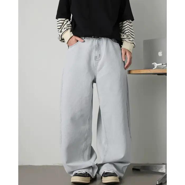 Jean large rétro pour homme – Nouvelle collection automne 2026 – Coupe décontractée tendance – Basique et polyvalent