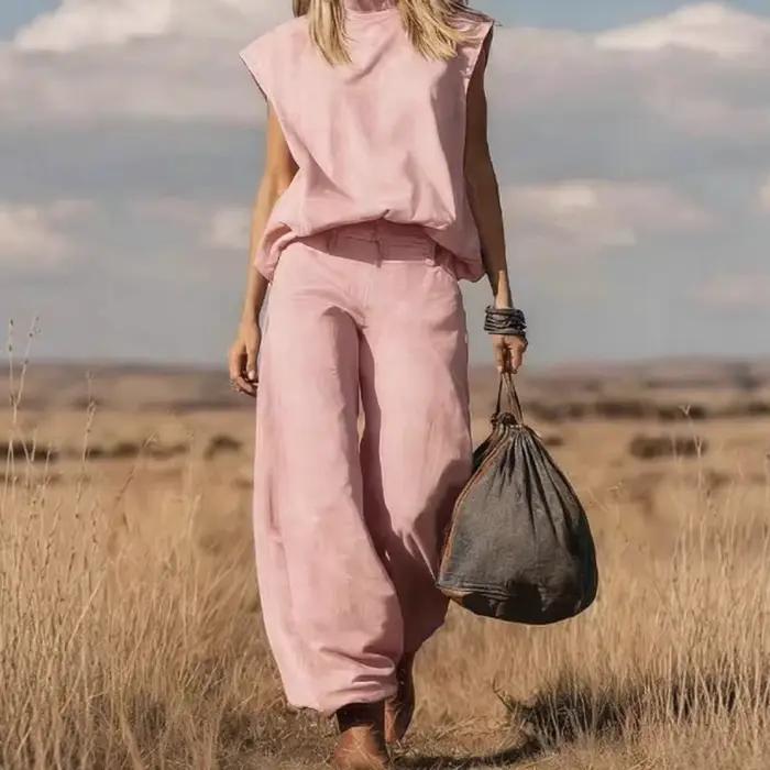 Ensemble pantalon en jean pour femme