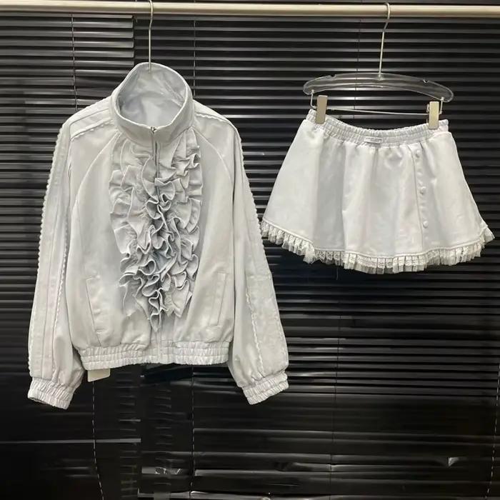 KUCLUT 2026 Nouvelle Collection Printemps – Manteau Ample Femme à Volants en Dentelle