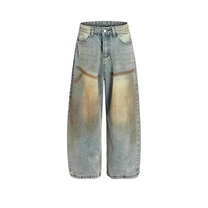 Jean baggy déchiré style streetwear américain pour homme
