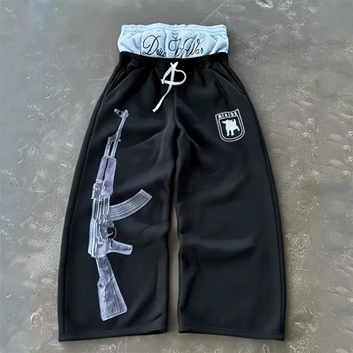 Y2K – pantalon de garde de rue brodé