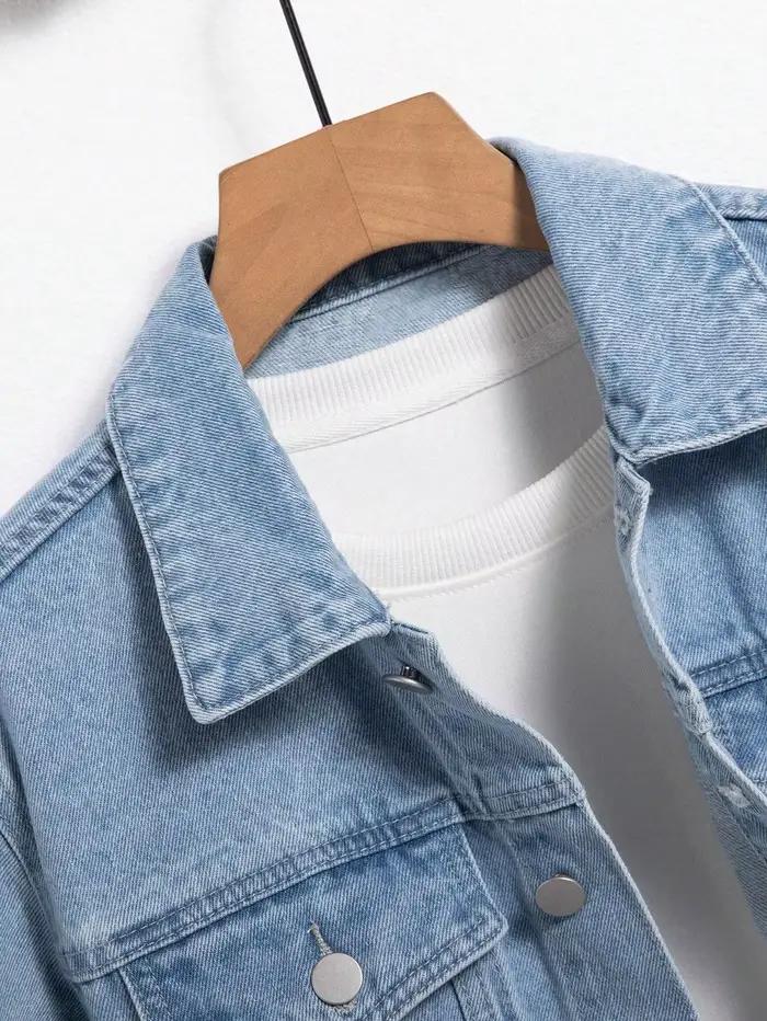 Veste en jean pour homme pour le printemps et l'automne. Manteau