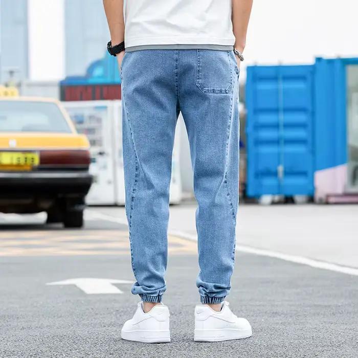 Nouveau grande taille 8XL hommes survêtement jean Streetwear noir bleu décontracté Denim Cargo pantalon Stretch coton