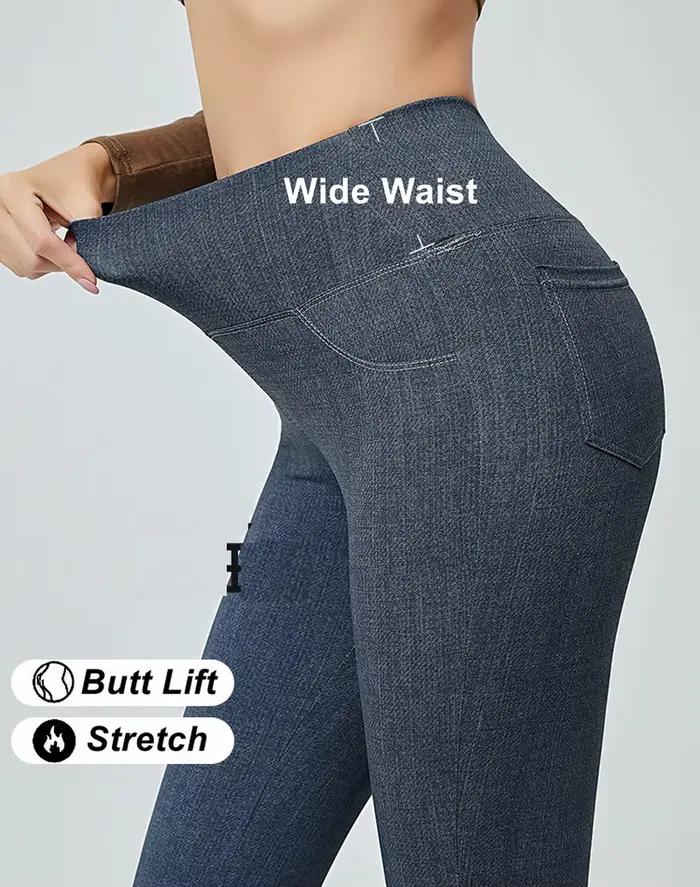 Jean évasé Super extensible à taille large pour femmes