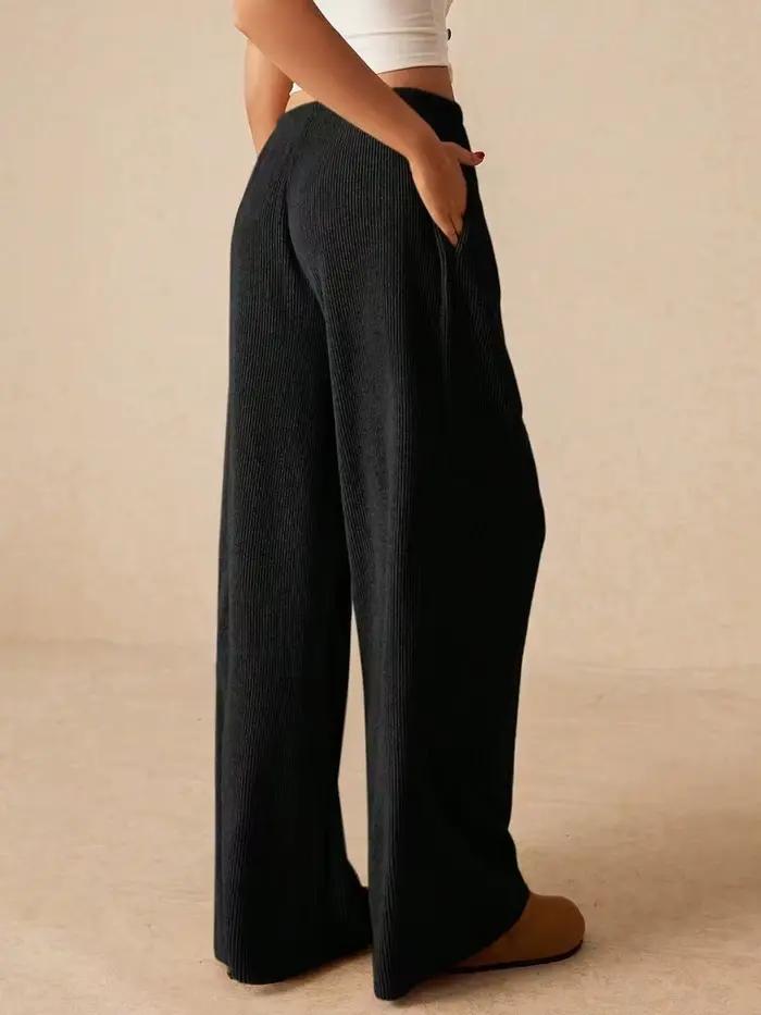 Pantalon en velours côtelé pour femme 2026 – Taille haute