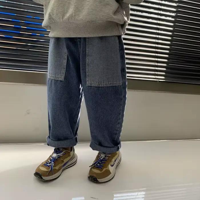 Jeans baggy en denim pour enfants décontractés toutes saisons ajustement confortable pour garçons et filles occasions spéciales et quotidiennes