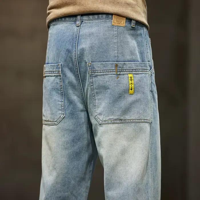 Jean baggy bleu clair pour homme