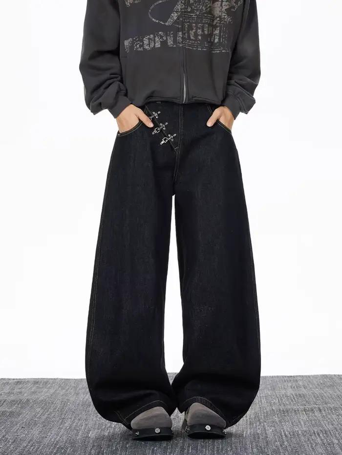 Baggy Jeans homme pantalon Y2k jean coupe décontractée Denim