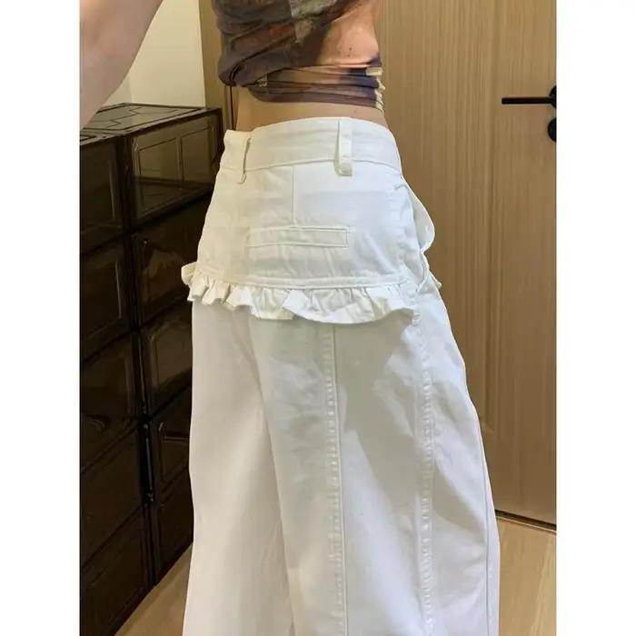 Jean en dentelle sur mesure style rétro américain Spice Girl