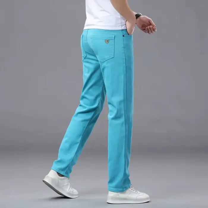 Jean élastique bleu lac pour homme