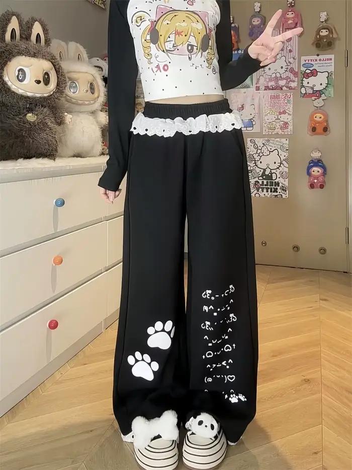 Pantalon Cargo Noir à Carreaux Style Punk Décontracté Gothique Mode Harajuku Hip Hop Pour Filles Occasions Spéciales
