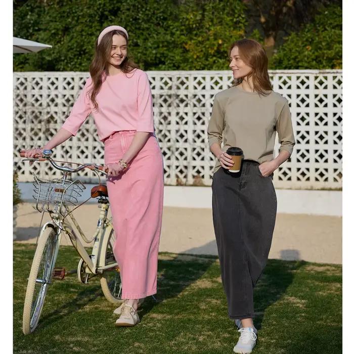Jupe en denim de coton SOUTH TAO élégante pour femmes printemps été style décontracté ocassions variées
