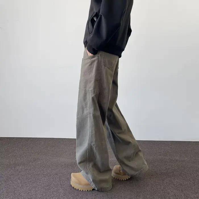 Pantalon décontracté évasé pour homme style American High Street Tooling Jeans