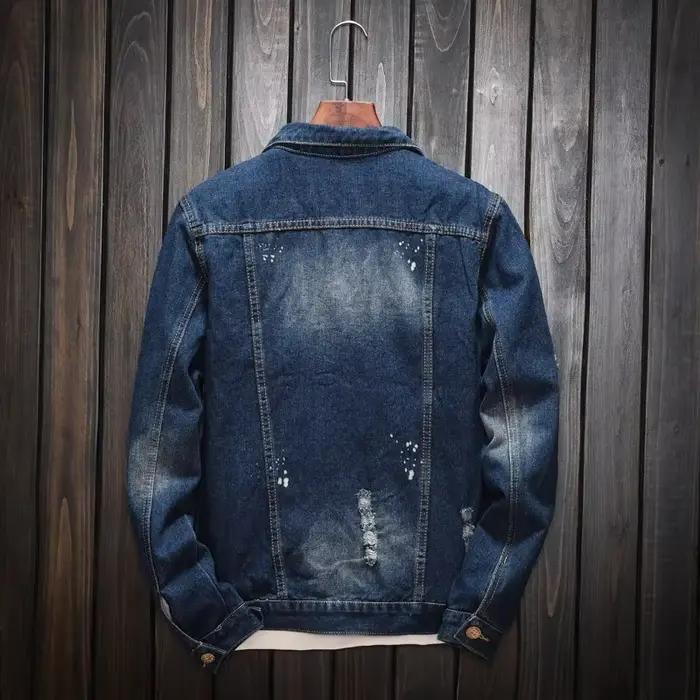 Blouson en jean tendance pour homme grande taille