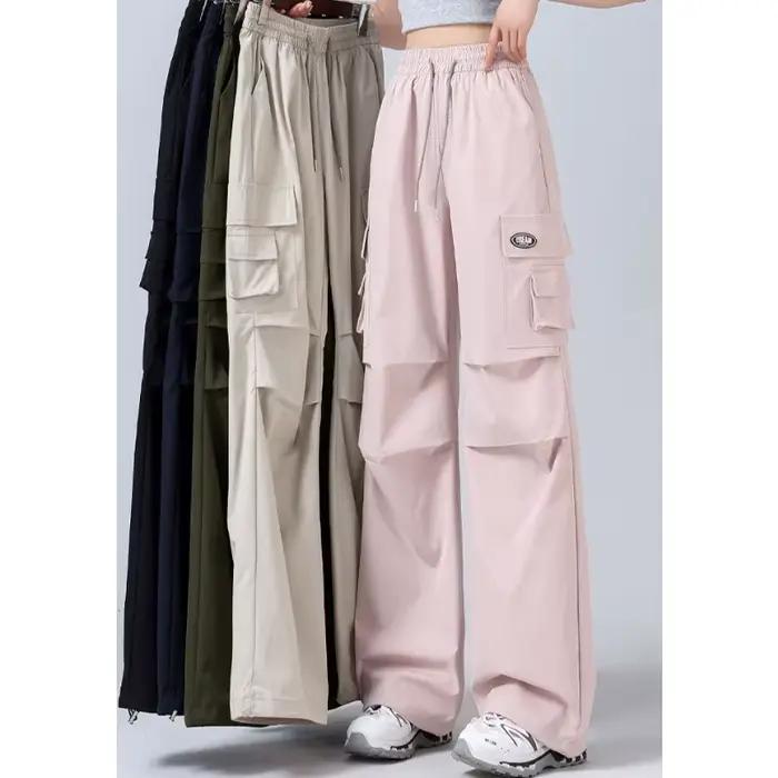 Pantalon Cargo élégant taille haute
