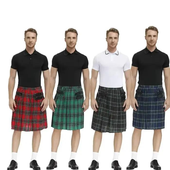 Jupe plissée kilt écossais avant-garde homme polyvalente pour punk hip-hop et occasions spéciales