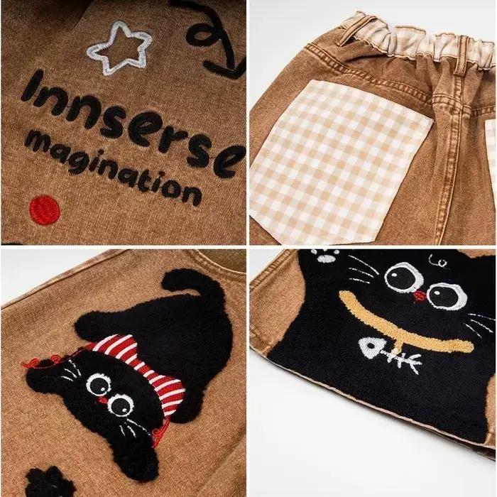 Olivegirl Jeans Mignons Style Rétro Américain