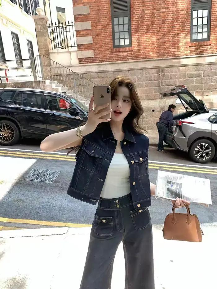 Veste en jean courte pour femme