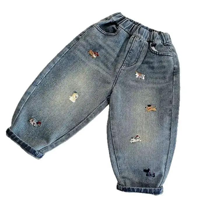 Pantalon en jean en coton pour enfants (filles et garçons) 2-7 ans