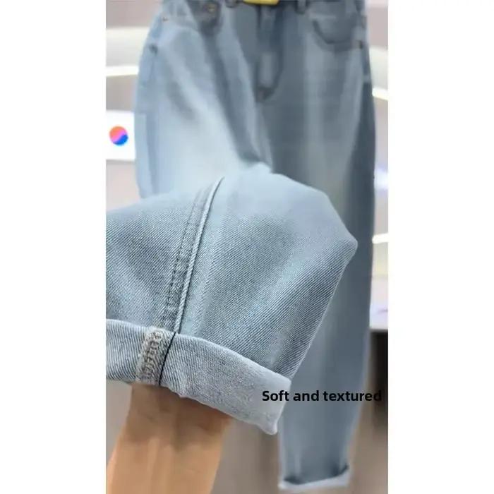 Jean ample taille haute style Harajuku pour femme