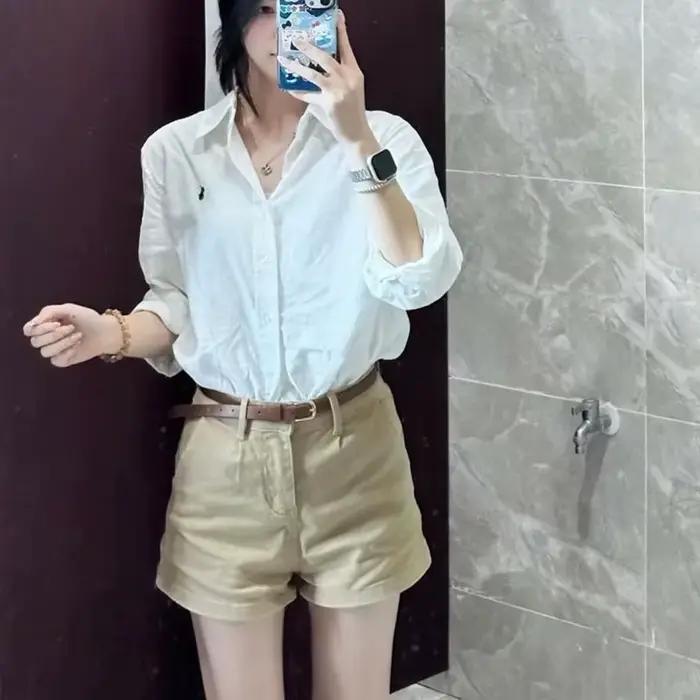 Short droit en Denim extensible pour femmes