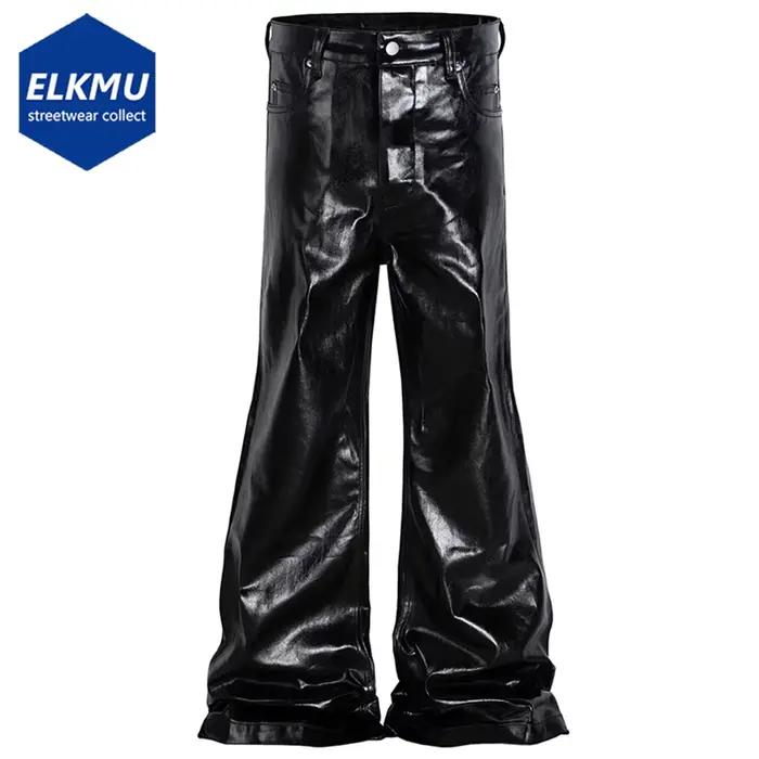 Jean Évasé en Denim pour Homme, Pantalon de Luxe Noir à la Mode, Style Hip Hop à Military, Pour Tous les Jours et Occasions Spéciales
