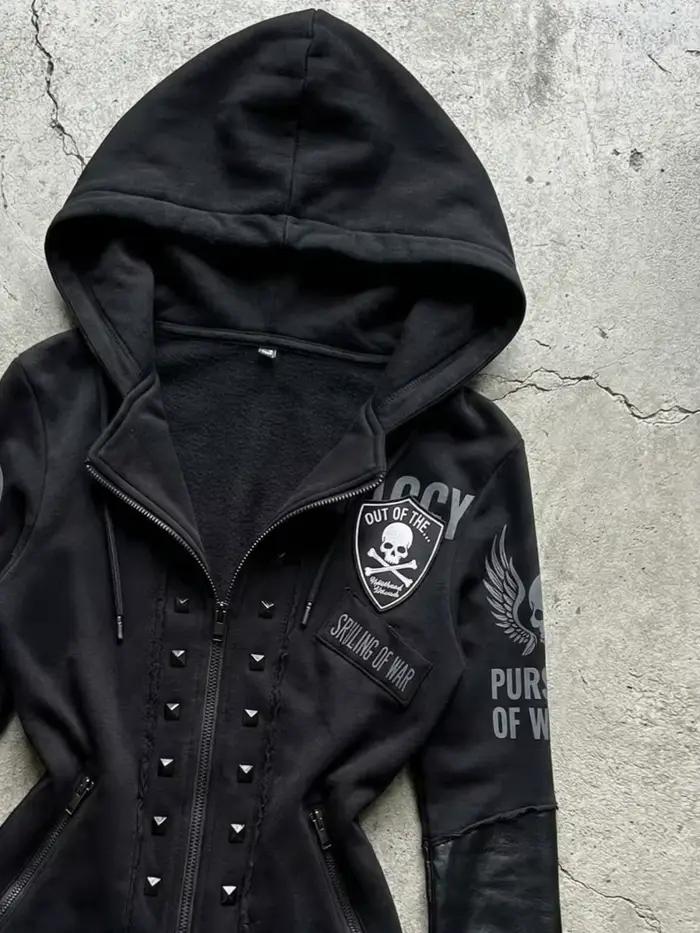 Veste Chic Subculture Vintage Américaine pour Femme